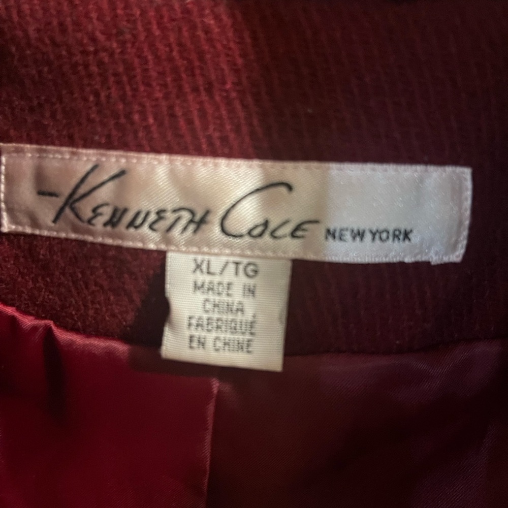 Kenneth Cole Deep Red Outerwear